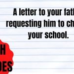 A letter to your father requesting him