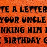Letter to Uncle to Thank him for Birthday Gift