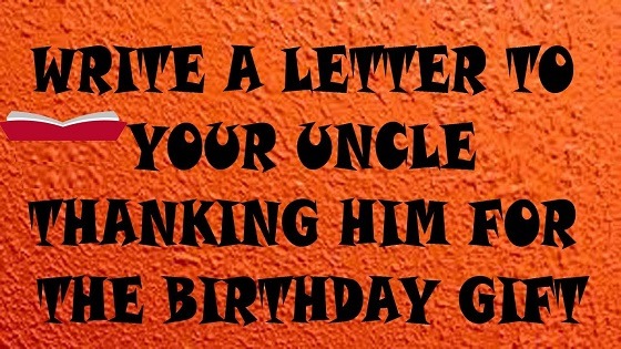 Letter to Uncle to Thank him
