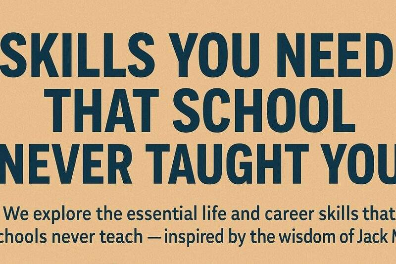 Skills You Need That School Never Taught You