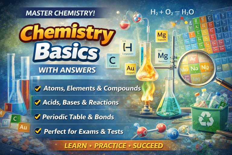 Chemistry Basics MCQs with Answers (100 Multiple Choice Questions)