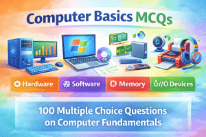 Computer Basics MCQs with Answers (100 Multiple Choice Questions)