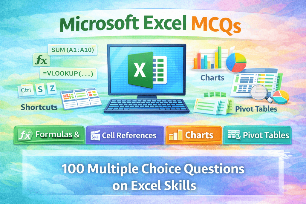 Microsoft Excel MCQs with Answers