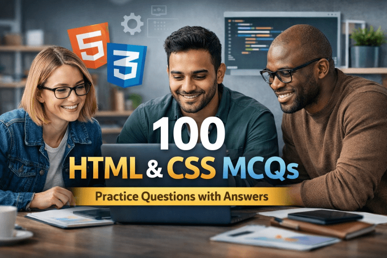 100 HTML & CSS MCQs with Answers (Beginner to Advanced)