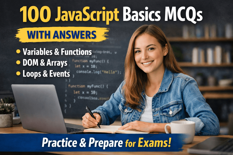 100 JavaScript Basics MCQs with Answers
